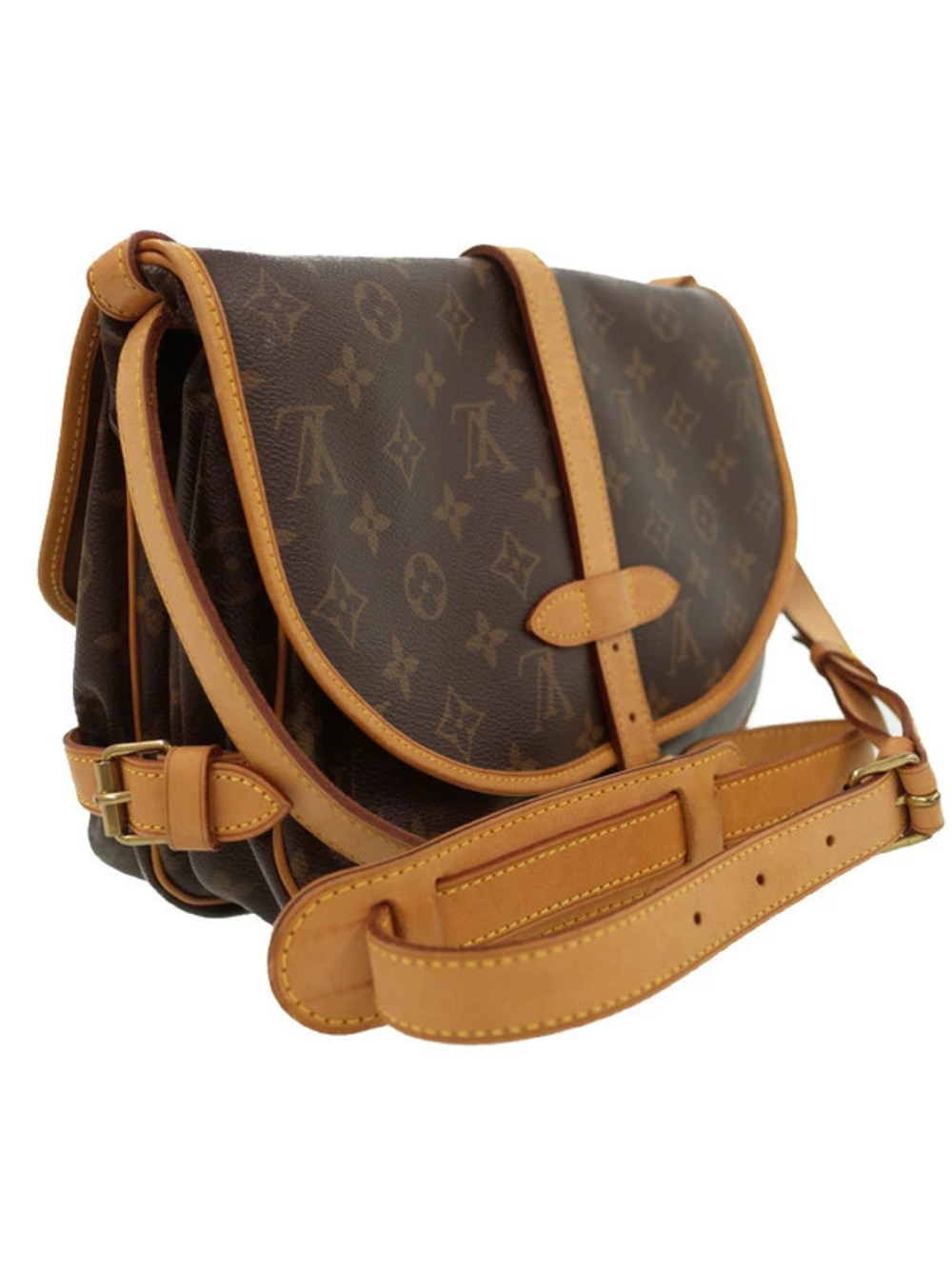 Louis Vuitton Shoulder Bag Monogram Saumur Brown